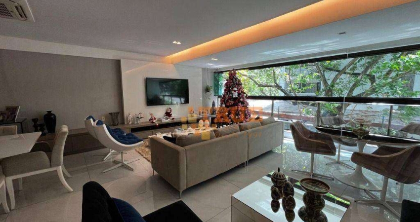 Apartamento com 3 dormitórios à venda, 150 m² por r$ 1.630.000,00 - apipucos - recife/pe