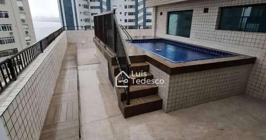 Cobertura com 3 dormitórios à venda, 246 m² por R$ 1.250.000,00 - Ponta da Praia - Santos/SP