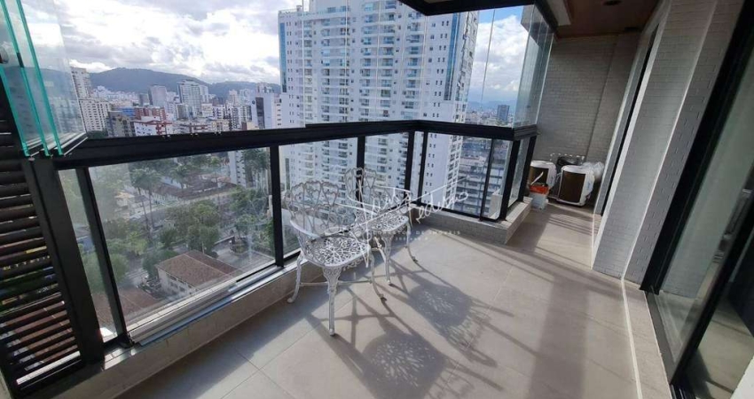 Apartamento com 1 dormitório à venda, 54 m² por R$ 850.000,00 - Boqueirão - Santos/SP