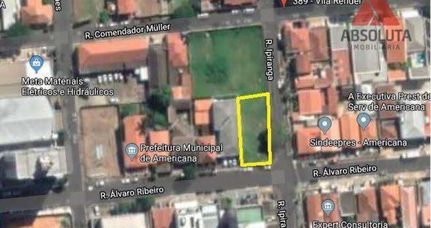 Terreno à venda, 569 m² por R$ 1.140.000,00 - Vila Rehder - Americana/SP