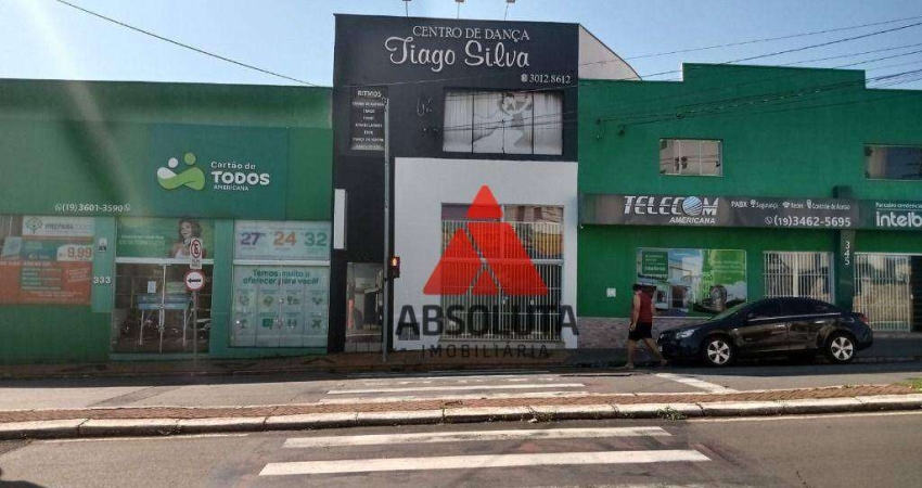 Salão para alugar, 87 m² por R$ 2.500/mês - Vila Pavan - Americana/SP