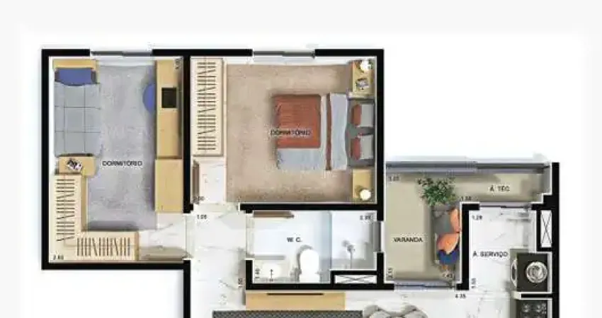Apartamento com 2 quartos à venda no Jardim do Lago, Jundiaí 