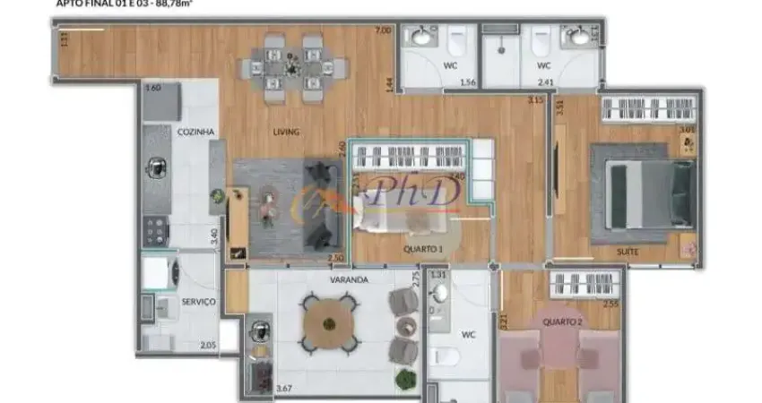 Apartamento com 3 quartos à venda na Rua Olívio Boa, Parque da Represa, Jundiaí