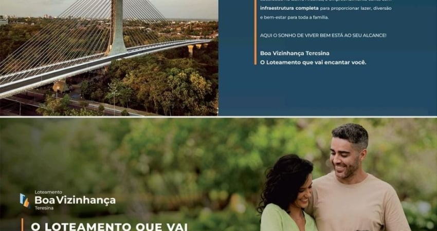 Lotes para venda no Boa Vizinhança Teresina no Bairro Aroeiras Zona Norte de Teresina,