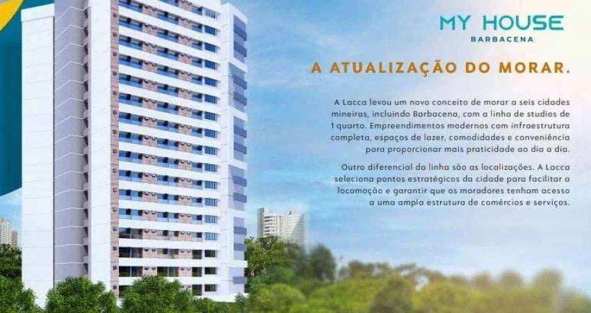 Studio à venda, no Edifício My House Barbacena,  em Barbacena, Centro, com 1 quarto, 20,57m²