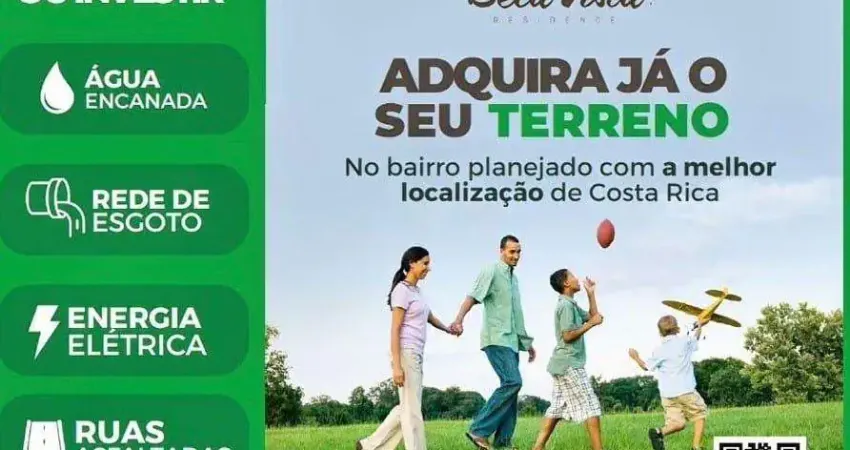 Lotes parcelados em costa rica polo turístico e de esportes radicais em ms