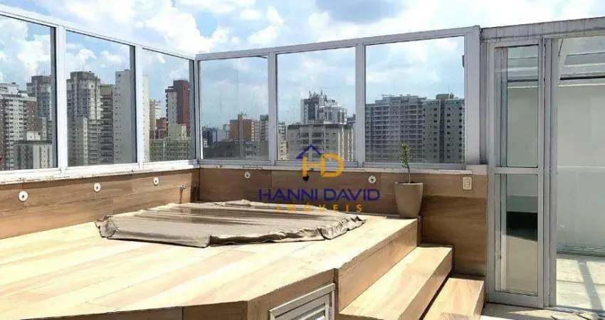 Penthouse de 132m ² com churrasqueira e Spa ! 2 dormitórios, escritório e 2 vagas !!! Prédio com lazer total !!!! Confira !!!