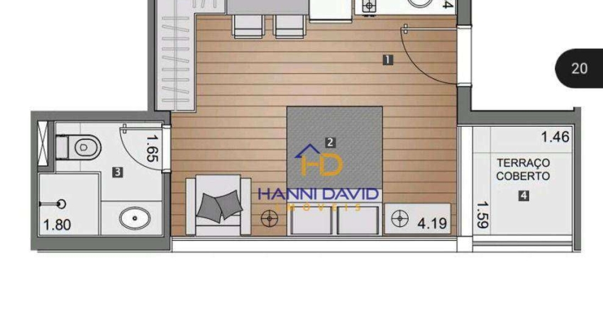 Apto na planta p/ Jan/26. Investimento. 1 dormitório à venda, 32 m² por R$ 391.687 - Vila Mariana - São Paulo/SP