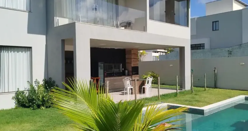 Excelente casa 4/4 suítes para venda no alphaville litoral norte 3