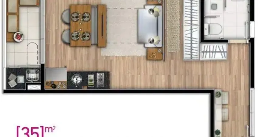 Oportunidade em Moema! Studio compacto 35 m² com 1 quarto e área de lazer completo