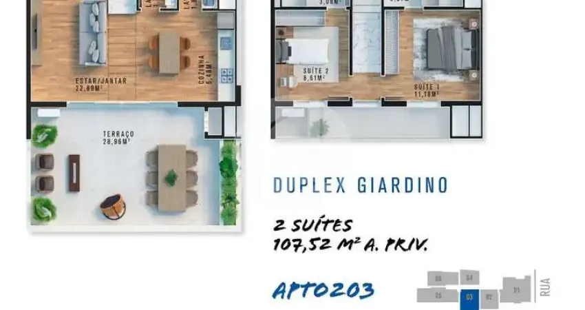 Calder 371 - apartamento duplex giardino - américa i joinville/sc