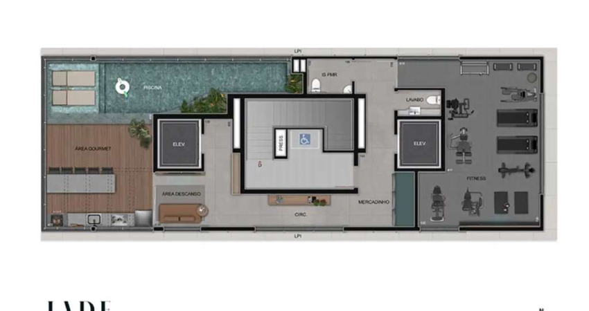 Apartamento à venda no Jade com 1 quarto e 36m²