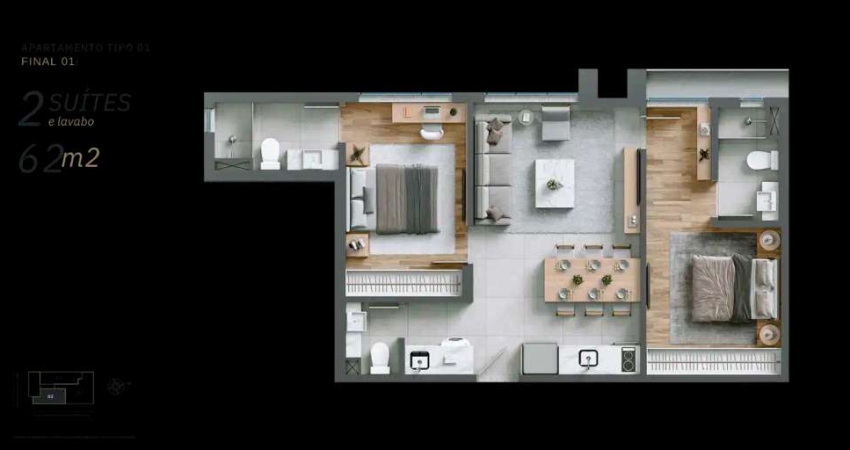 Apartamento à venda no Brisa Gutierrez com 3 quartos e 193m²