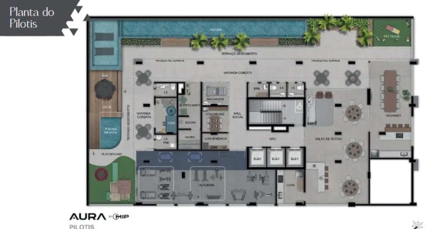 Apartamento à venda no Aura by MIP com 3 quartos e 89m²