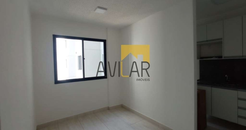 Aluguel de Apartamento no Residencial Parque da Fazenda em Campinas-SP: 2 quartos, 1 sala, 1 banheiro, 1 vaga, 44m².
