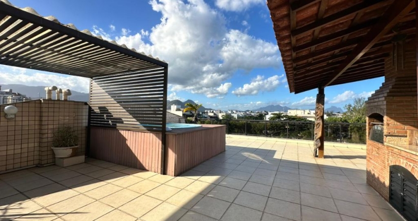 Cobertura no Recreio dos Bandeirantes -  2 suítes, 2 vagas de garagem, Espaço gourmet e Vista Livre