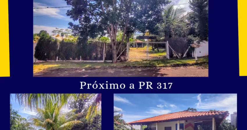 Linda Chácara de 1.000 m² na 'Chácara dos Ipês' próximo a PR 317 entre Iguaraçu e Maringá