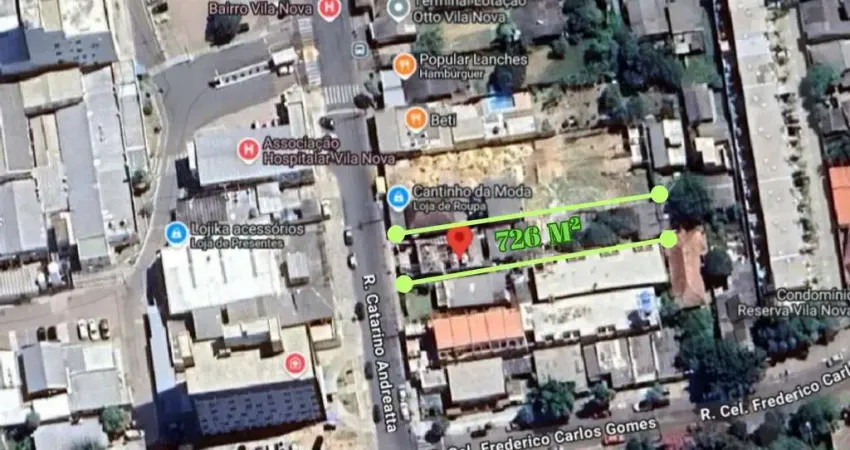 Terreno comercial com 726 metros quadrados no Bairro Vila Nova