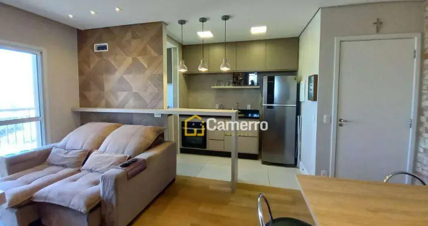 Apartamento com 2 dormitórios, sendo 1 suíte,  à venda, 60 m² por r$ 450.000 - jardim são domingos - americana/sp