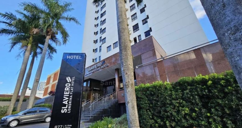 Apartamento mobiliado para alugar ou vender no Edifício Slaviero Essential Londrina Flat Hotel com 1 quarto, na região central