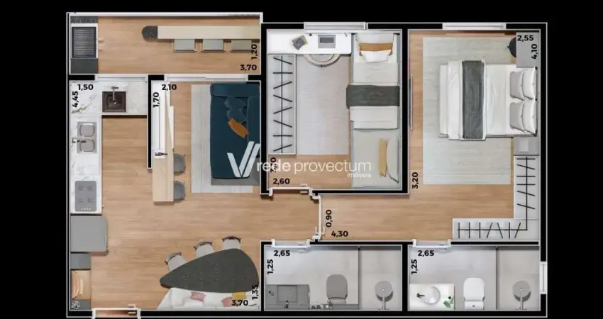 Apartamento com 2 quartos à venda na Avenida Fermino Maltarollo, s/nº, Parque Gabriel, Hortolândia