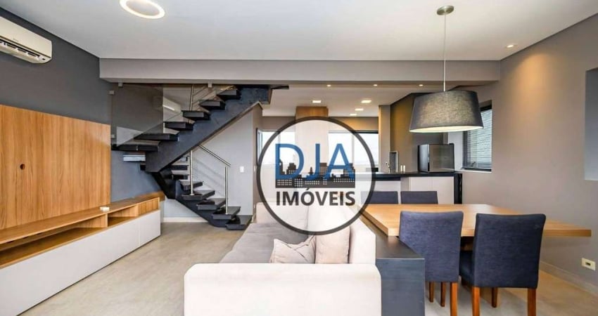 Apartamento Duplex com 2 dormitórios para alugar, 109 m² por R$ 10.787,48/mês - Centro - Curitiba/PR