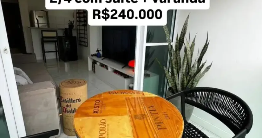 Oportunidade apartamento 2/4 com suíte e varanda porteira fechada