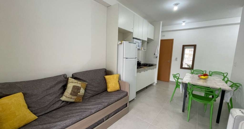 Apartamento com 01 suíte e varanda gourmet na Praia Grande em Ubatuba