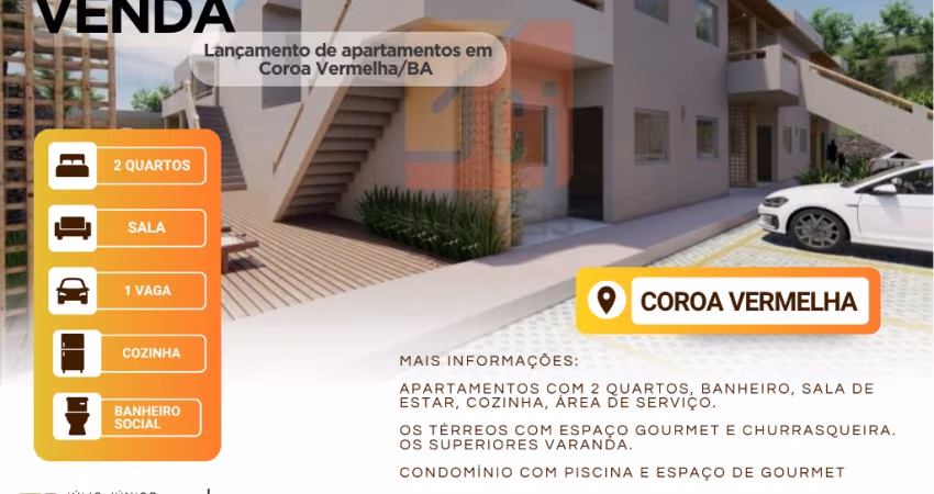 Apartamento com 2 quartos à venda na Coroa Vermelha, Santa Cruz Cabrália 