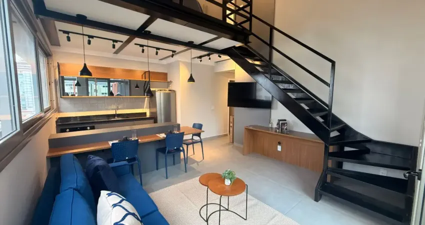 Lindo apartamento para locação no jardins com 1 quarto com suíte, sala e cozinha integrada com varada.