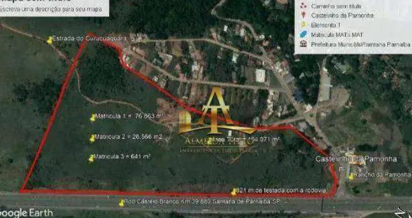 Área à Venda com 109000 m² na Rodovia Castello Branco - Recanto Maravilha III em Santana de Parnaíba/SP.
