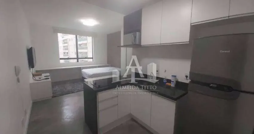 Apartamento studio mobiliado à venda no condomínio selenita no bairro bethaville - barueri - são paulo