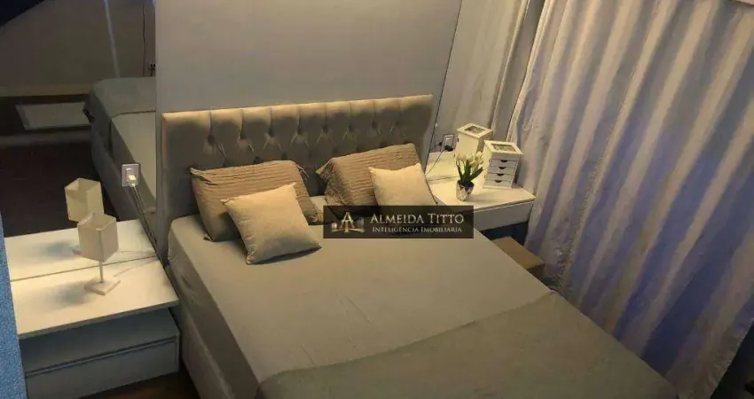 Apartamento duplex mobiliado à venda e locação no condomínio selenita - bairro bethaville - barueri/sp