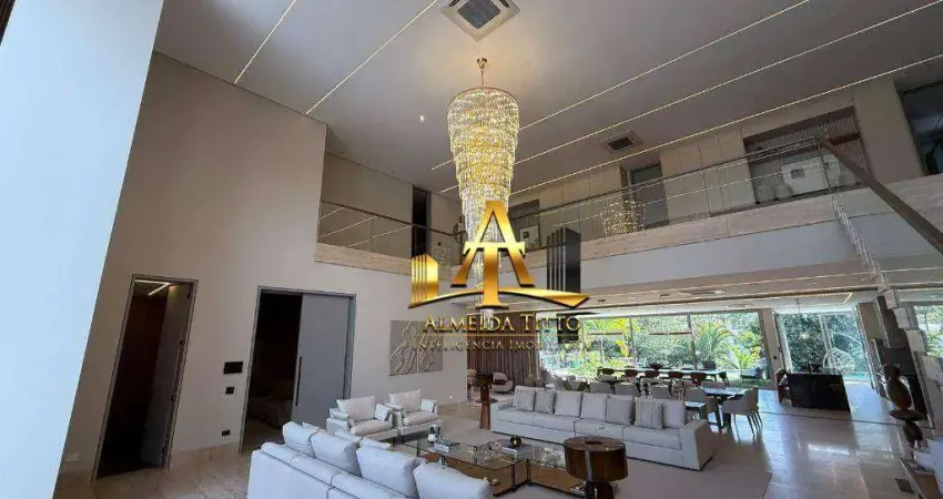 Casa a venda toda mobiliada e decorada 6 suítes à venda, 1800 m² de área construída - residencial dois (tamboré) - santana de parnaíba- são paulo