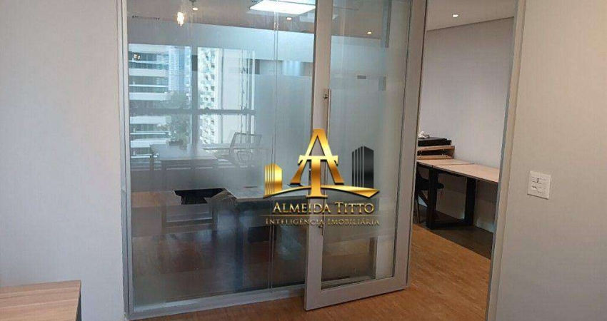 Sala para Locação Semi Mobiliada com 126 m² por R$ 7.728/mês - Edifício Cauaxi Empresarial - Alphaville em Barueri/SP.