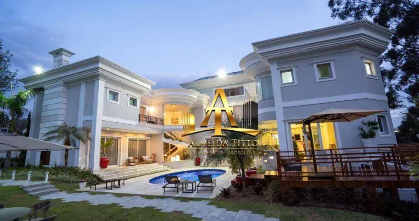 Casa com 6 dormitórios à venda, 1010 m² por r$ 19.000.000 - tamboré 03 - santana de parnaíba/sp