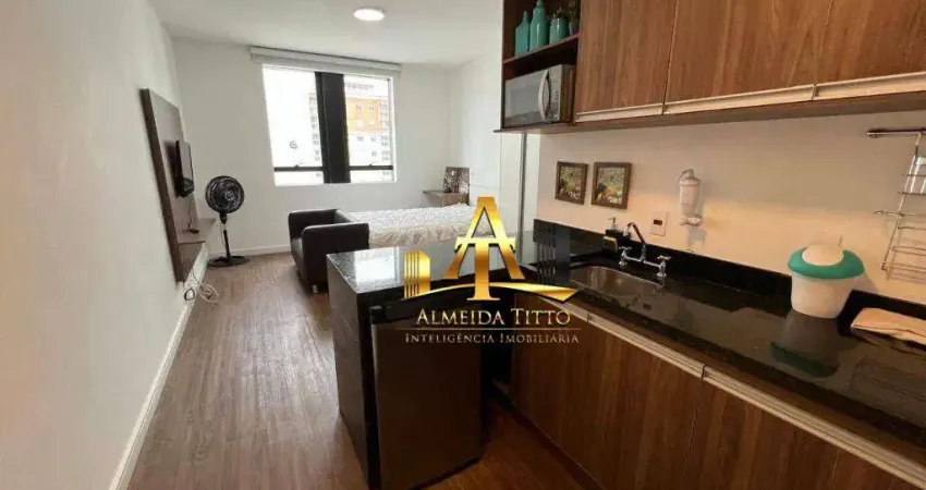 Excelente studio para locação mobiliado no condomínio selenita - bairro bethaville em barueri.