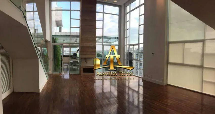 Cobertura com 4 dormitórios para alugar, 380 m² por r$ 45.000,00/mês - jardim morumbi - são paulo/sp