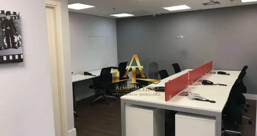 Sala comercial mobiliada para venda e locação no edifico office tamboré em alphaville - sp.