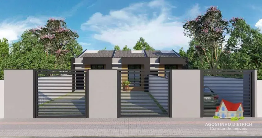 Casa Geminada Terrea C/02 Quartos + 02 Vagas de Garagem No Aventureiro!