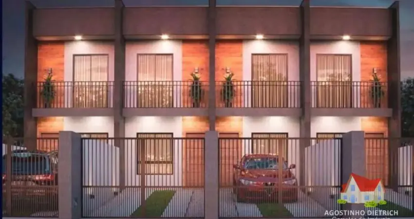 Sobrado Geminado C/02 Quartos C/Suite + Espaco aos Fundos + 02 Vagas de Garagem No Aventureiro!