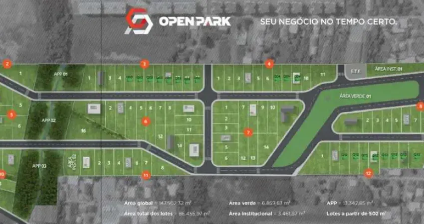 Lote de 600m² à Venda no Firenze Open Park  R$ 720 mil  Entrada R$ 108 mil + 72x de R$ 10.647,11