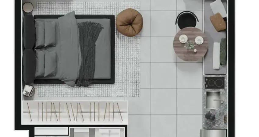 Studio com 1 dormitório à venda, por r$ 423.000,00 - água verde - curitiba/pr