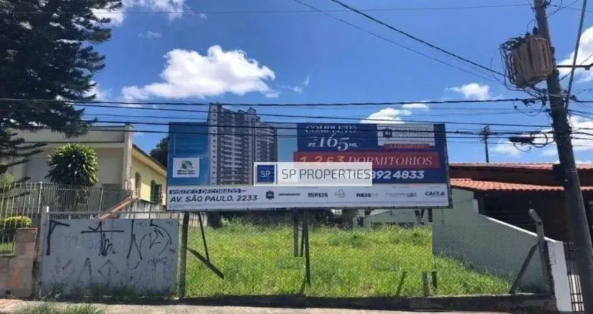 Terreno Comercial para venda ou locação 432 m² - Jardim Santa Rosália - Sorocaba/SP