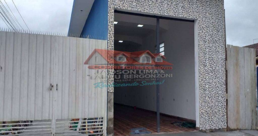Imóvel comercial com renda imediata! Alugado. Salão comercial - Morro do Algodão - Caraguatatuba/SP-Salão comercial com 72 m², de esquina, NOVO!