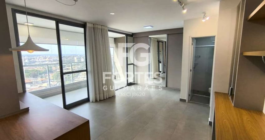 Apartamento Studio 50m² com 1 quarto suíte, armário e ar condicionado, ao lado do supermercado Assaí e próximo do Ribeirão Shopping;
