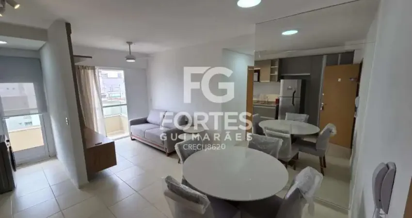 Apartamento mobiliado e decorado 57m² com 2 quartos sendo 1 suíte, armários, 1 com ventilador de teto e 1 com ar condicionado, próximo do colégio unip, hospital unimed, entre os shoppings ribeirão e i