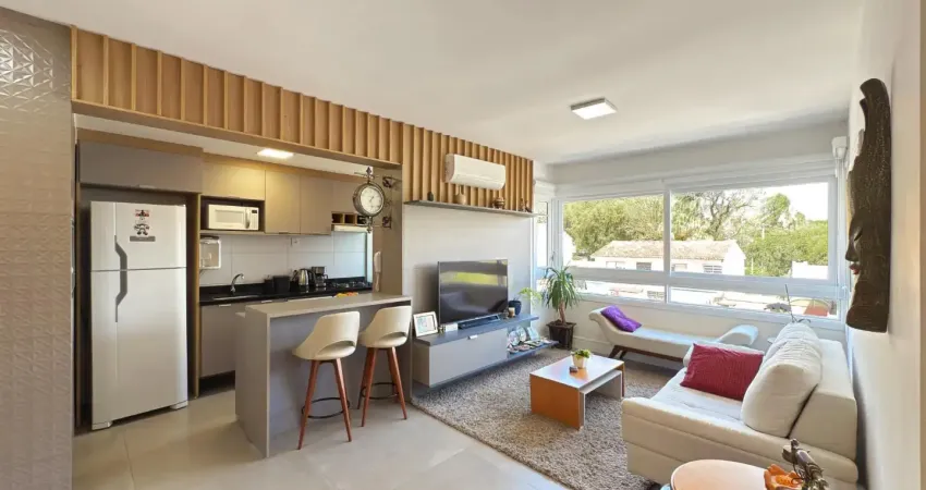 Apartamento semimobiliado com 88,97m², 3  suítes, churrasqueira e 2 vagas cobertas.