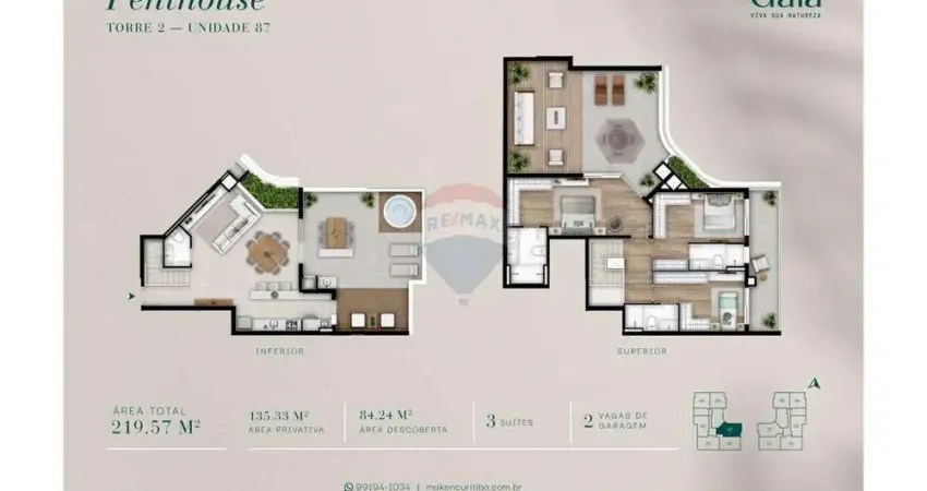 Cobertura com 3 quartos à venda na Rua da Bandeira, 543, Cabral, Curitiba