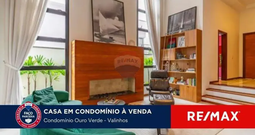 Vende-se casa com 5 suítes, escritório, gourmet completo  - Condomínio Ouro Verde - Valinhos